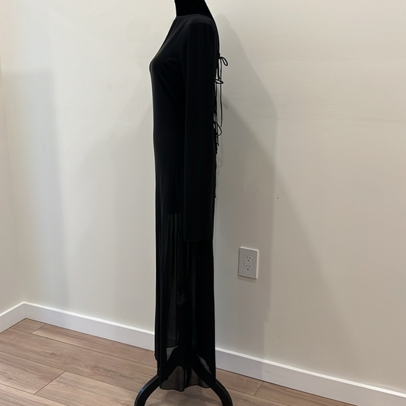 FANCI CLUB Madeline Dress Black Sheer Mesh Maxi - Picture 10 of 14